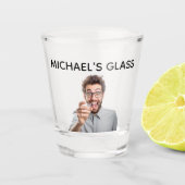 Monogram-Foto-Geschenk für benutzerdefinierten Nam Schnapsglas (Vorderseite)