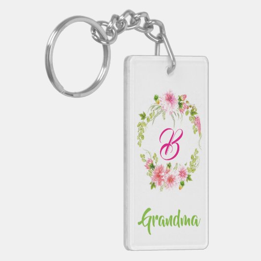 Monogram Foto Schlüsselanhänger (Vorderseite links)