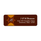 Monogram Fraktal Art Lace Address Label (Vorne)