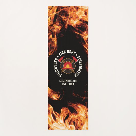 Monogram-Freiwillige Feuerwehr-Abteilung Yogamatte (Vorderseite)