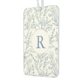 Monogram French Toile Blue Floral Air Freshener Autolufterfrischer (Links)