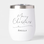 Monogram Frohe Weihnachten einfache Typografie (Vorderseite)