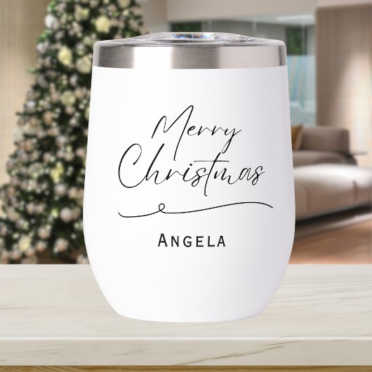 Monogram Frohe Weihnachten einfache Typografie