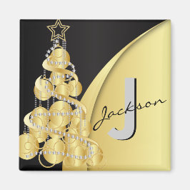 Monogram Frohe Weihnachten Magnet