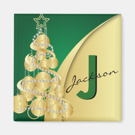 Monogram Frohe Weihnachten Magnet
