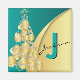 Monogram Frohe Weihnachten Magnet