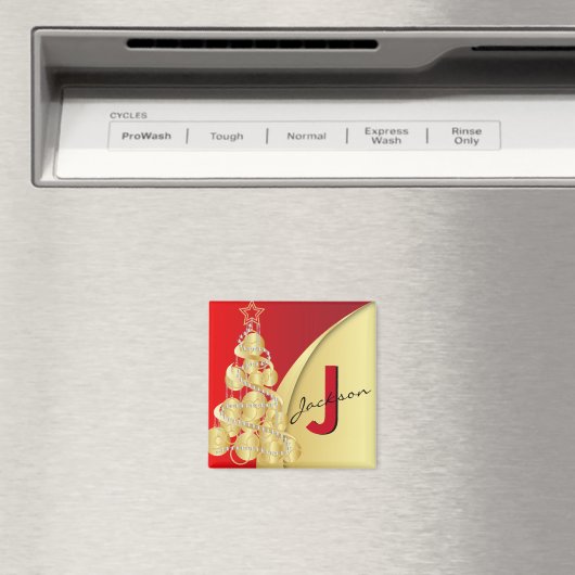 Monogram Frohe Weihnachten Magnet (In Situ (Geschirrspüler))