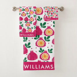 Monogram Fruit Elegant Stilvolles Badetuch Set