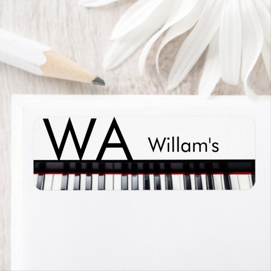 Monogram fügt Anfangsbuchstabenname Text Piano Mus (Insitu)