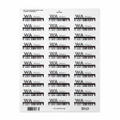 Monogram fügt Anfangsbuchstabenname Text Piano Mus (Vorne)