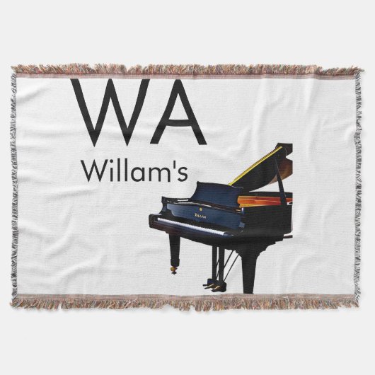 Monogram fügt Anfangsbuchstabenname Text Piano Mus Decke (Vorderseite)