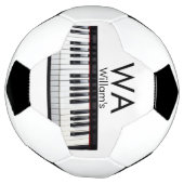 Monogram fügt Anfangsbuchstabenname Text Piano Mus Fußball (Gedreht)