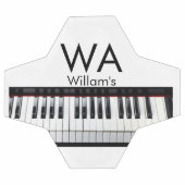 Monogram fügt Anfangsbuchstabenname Text Piano Mus Fußball (Flach)