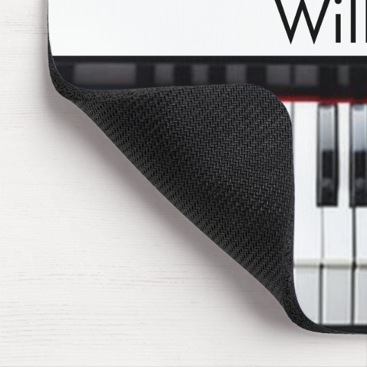 Monogram fügt Anfangsbuchstabenname Text Piano Mus Mousepad (Ecke)