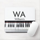Monogram fügt Anfangsbuchstabenname Text Piano Mus Mousepad (Mit Mouse)