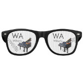 Monogram fügt Anfangsbuchstabenname Text Piano Mus Partybrille (Vorderseite)