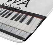 Monogram fügt Anfangsbuchstabenname Text Piano Mus Schneidebrett (Ecke)