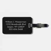 Monogram-Führungskraft Graulederstil Gepäckanhänger (Rückseite horizontal)