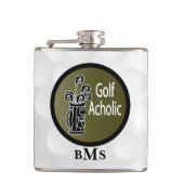 Monogram Funny Golf Acholic Flachmann (Vorderseite)
