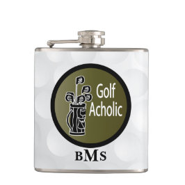 Monogram Funny Golf Acholic Flachmann