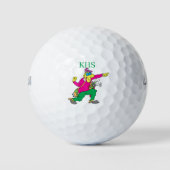 Monogram Funny Golfer mit Golf Bag Golfball (Vorderseite)