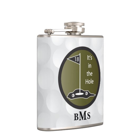 Monogram Funny ist im Loch Flachmann (Rechts)