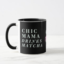 Monogram Funny Mama Matcha Tea Saying Minimalist  Tasse
