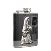 Monogram Funny Punk Rock Gitarre Bär Musiker Anges Flachmann (Rechts)