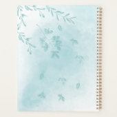 Monogram für Aquarellblaue Blätter Planer (Rückseite)