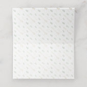 Monogram für Aquarellfarben grün und Gold | Weltfr Platzkarte (Innenseite Aufgefaltet)