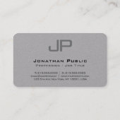 Monogram für benutzerdefinierte Vorlage Luxurious Visitenkarte (Rückseite)