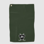 Monogram für benutzerdefiniertes modernes Golf-The Golfhandtuch (Vorderseite)