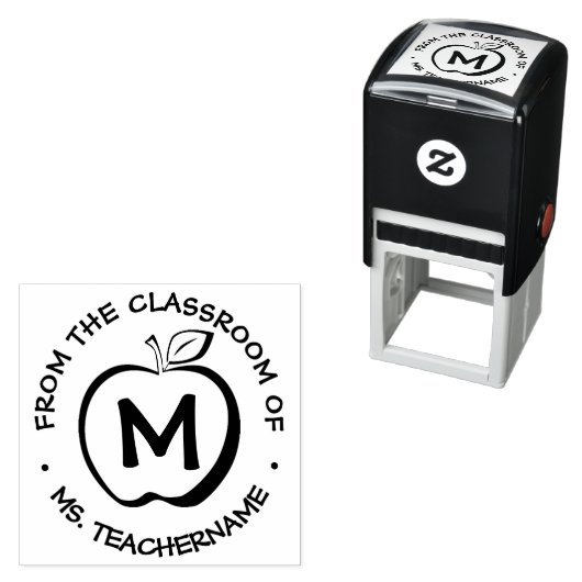 Monogram für Custom Teacher Class Monogram Modern Permastempel (Beispiel)