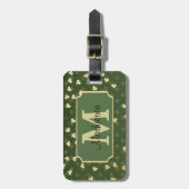 Monogram für das Gold Irish Kleeblatt Gepäckanhänger (Vorderseite vertikal)