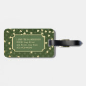 Monogram für das Gold Irish Kleeblatt Gepäckanhänger (Rückseite horizontal)