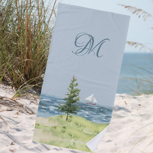 Monogram für das Seeschiff "Coastal Beach Sand Sai Strandtuch