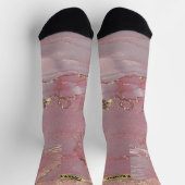 Monogram für den benutzerdefinierten rosa-goldenen socken (Oben)