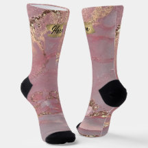 Monogram für den benutzerdefinierten rosa-goldenen