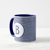 Monogram für den blauen Streifen Tasse (Vorderseite Links)