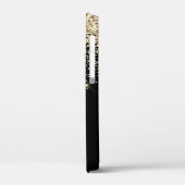 Monogram für den Gold Black Luxury Glitzer Case-Mate iPhone Hülle (Rückseite / Links)