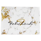 Monogram für den Goldbridal-Glitzer aus weißem Mar Große Geschenktüte (Rückseite)