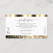 Monogram für den luxuriösen White Gold Sparkling G Visitenkarte (Rückseite)