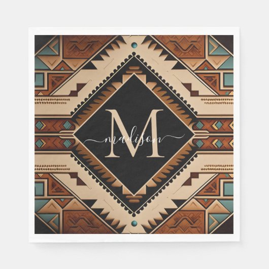 Monogram für den systemeigenen Amerikanische Urein Serviette (Vorderseite)