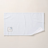 Monogram für die Blue Strip-Lilie Badhandtuch Set (Handtuch)