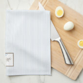 Monogram für die Blue Strip-Lilie Geschirrtuch (Viertel Falte)