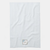 Monogram für die Blue Strip-Lilie Geschirrtuch (Vertikal)