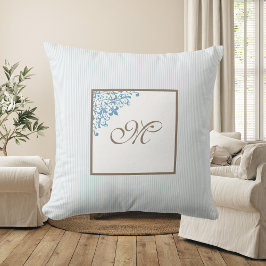 Monogram für die Blue Strip-Lilie Kissen