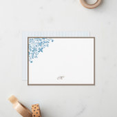 Monogram für die Blue Strip-Lilie Mitteilungskarte (Vorderseite/Rückseite Beispiel)