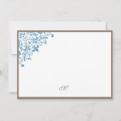 Monogram für die Blue Strip-Lilie Mitteilungskarte (Vorderseite)