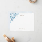 Monogram für die Blue Strip-Lilie Mitteilungskarte (Vorderseite/Rückseite Beispiel)